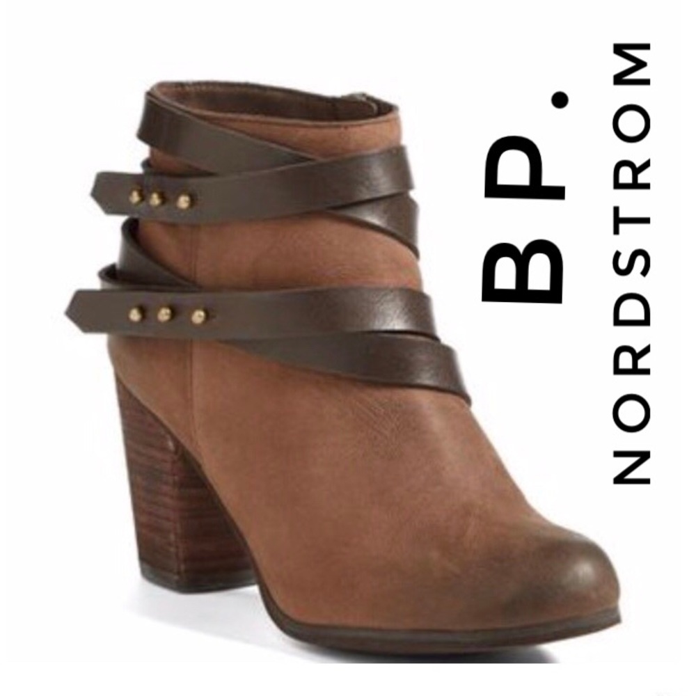 ❌SOLD❌ BP. Nordstrom 'Train' Wrap Belted Leather Bootie 7